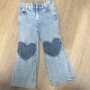 GAP Kids Light Blue Jeans with Dark Blue Heart Patches